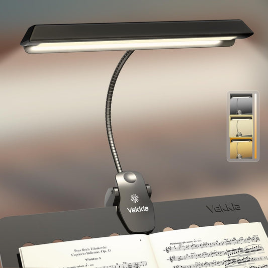 Rechargeable Music Stand Light - Clip - on for Musicians' Piano, 9 - Level Dimmable, Portable, USB - C, for Piano, Orchestra, Podium, Easel - NovaGadget