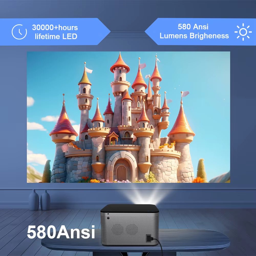 Android 11 4K Smart Projector 580ANSI 1920*1080P Full HD Wifi6 BT5.0 Allwinner H713 Voice Control Home Cinema Theater - NovaGadget