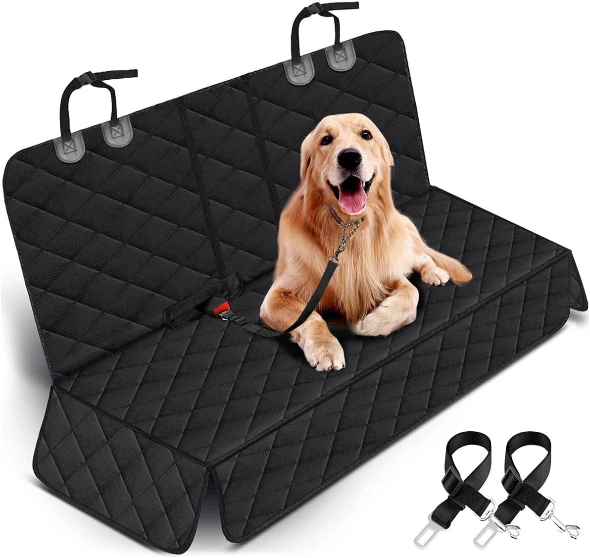 Dog Car Seat Cover, Back Seat Cover for Dogs Pet Car Seat Protector Waterproof Bench Car Seat Cover, Non - Slip Reat Seat Cover Fits Middle Armrest for Most Cars Trucks Suvs - Black - NovaGadget