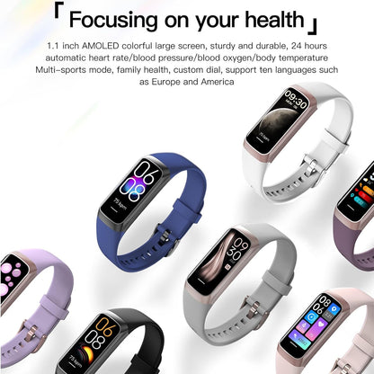 Keep Health Fitness Trackers for Women Men Amoled Step Counter Slim Thin 25 Sports Modes with Heart Rate Blood Pressure Monitor Alarm Stopwatch Timer Calories Burned IP68 Step Tracker Watch - NovaGadget