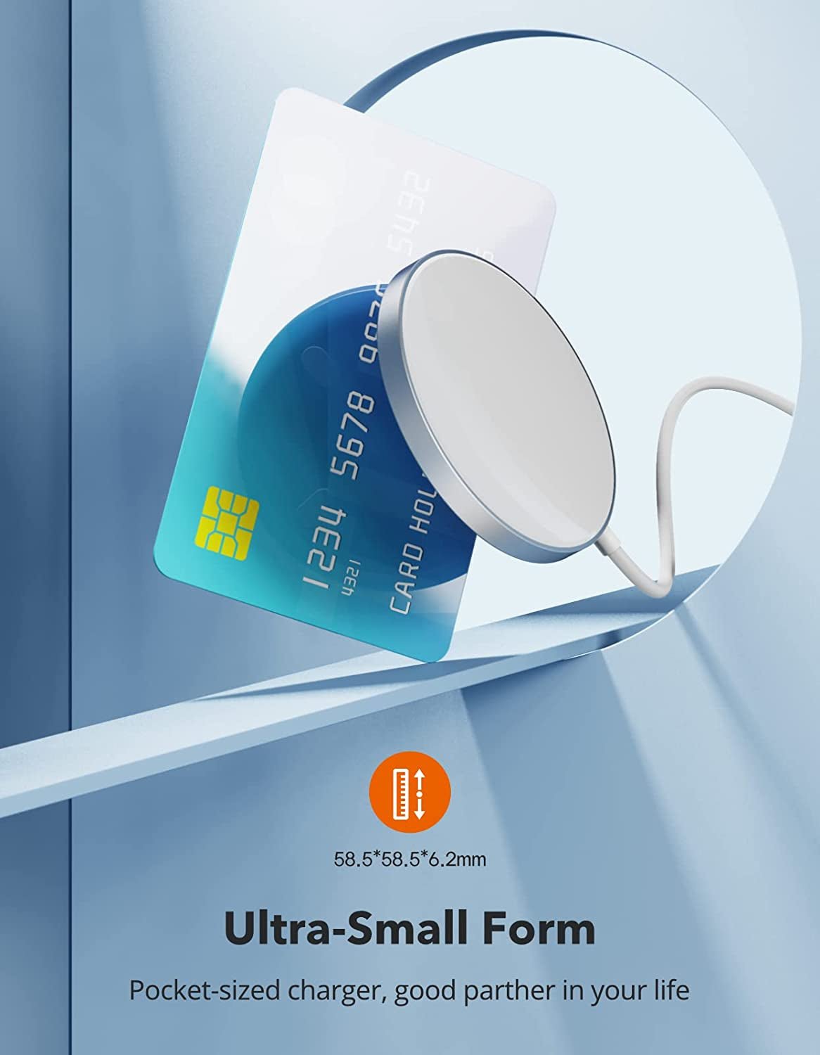 Magnetic Wireless Charger, Wireless Charging Pad Compatible with Magsafe Charger for Iphone 14/14 Pro/14 Plus/14 Pro Max/Iphone 13/13 Mini/13 Pro/13 Pro Max,Airpods,Mag Charger - Sliver - NovaGadget