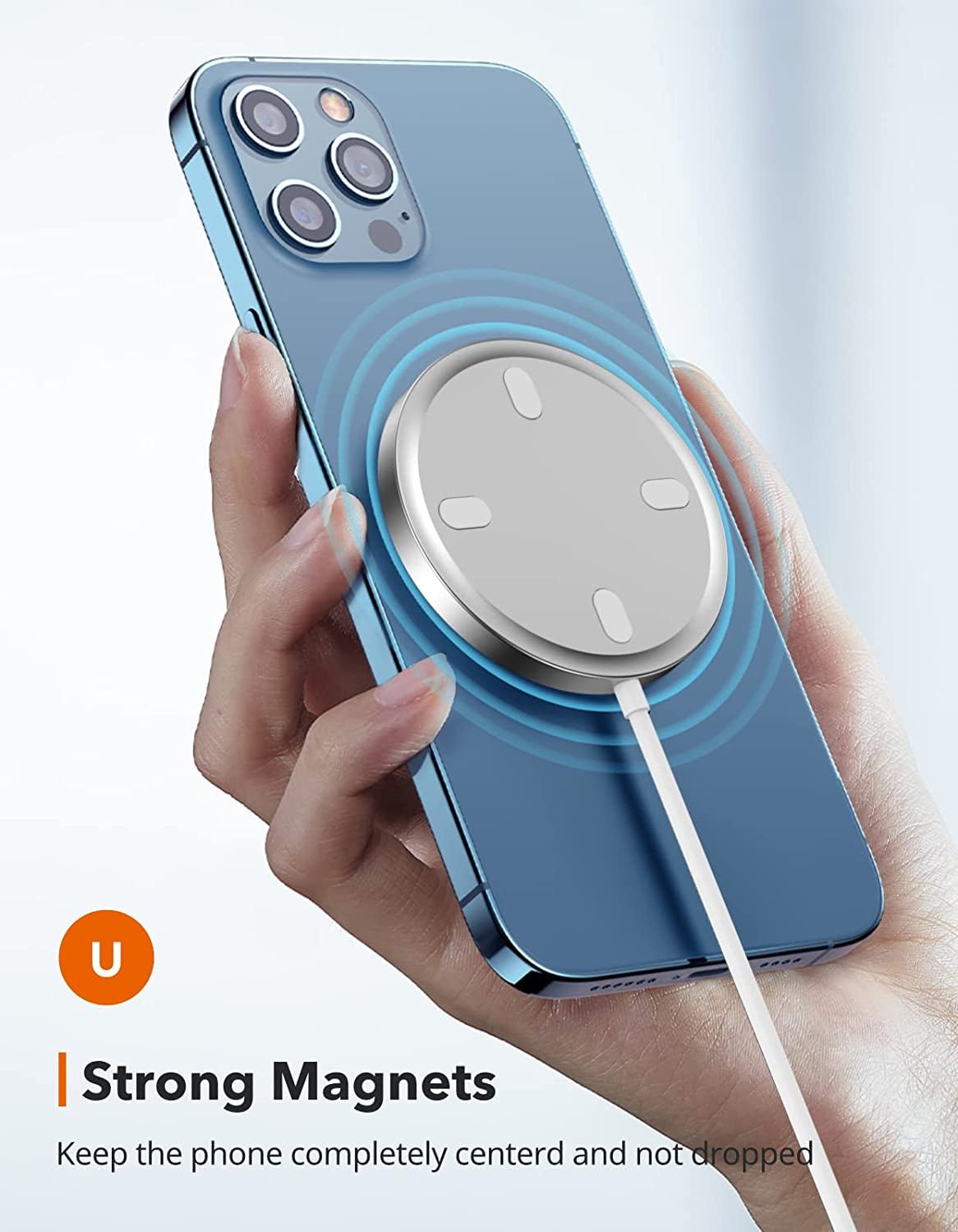 Magnetic Wireless Charger, Wireless Charging Pad Compatible with Magsafe Charger for Iphone 14/14 Pro/14 Plus/14 Pro Max/Iphone 13/13 Mini/13 Pro/13 Pro Max,Airpods,Mag Charger - Sliver - NovaGadget