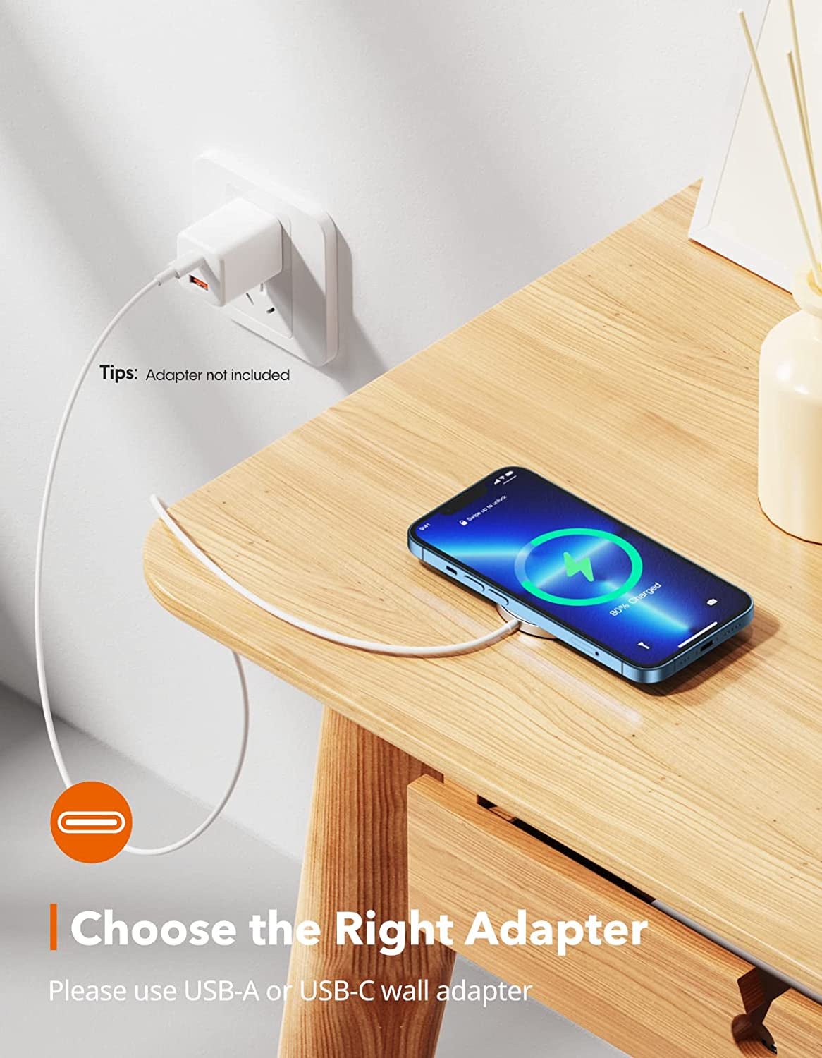 Magnetic Wireless Charger, Wireless Charging Pad Compatible with Magsafe Charger for Iphone 14/14 Pro/14 Plus/14 Pro Max/Iphone 13/13 Mini/13 Pro/13 Pro Max,Airpods,Mag Charger - Sliver - NovaGadget