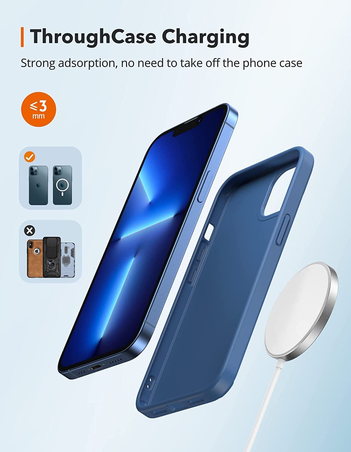 Magnetic Wireless Charger, Wireless Charging Pad Compatible with Magsafe Charger for Iphone 14/14 Pro/14 Plus/14 Pro Max/Iphone 13/13 Mini/13 Pro/13 Pro Max,Airpods,Mag Charger - Sliver - NovaGadget