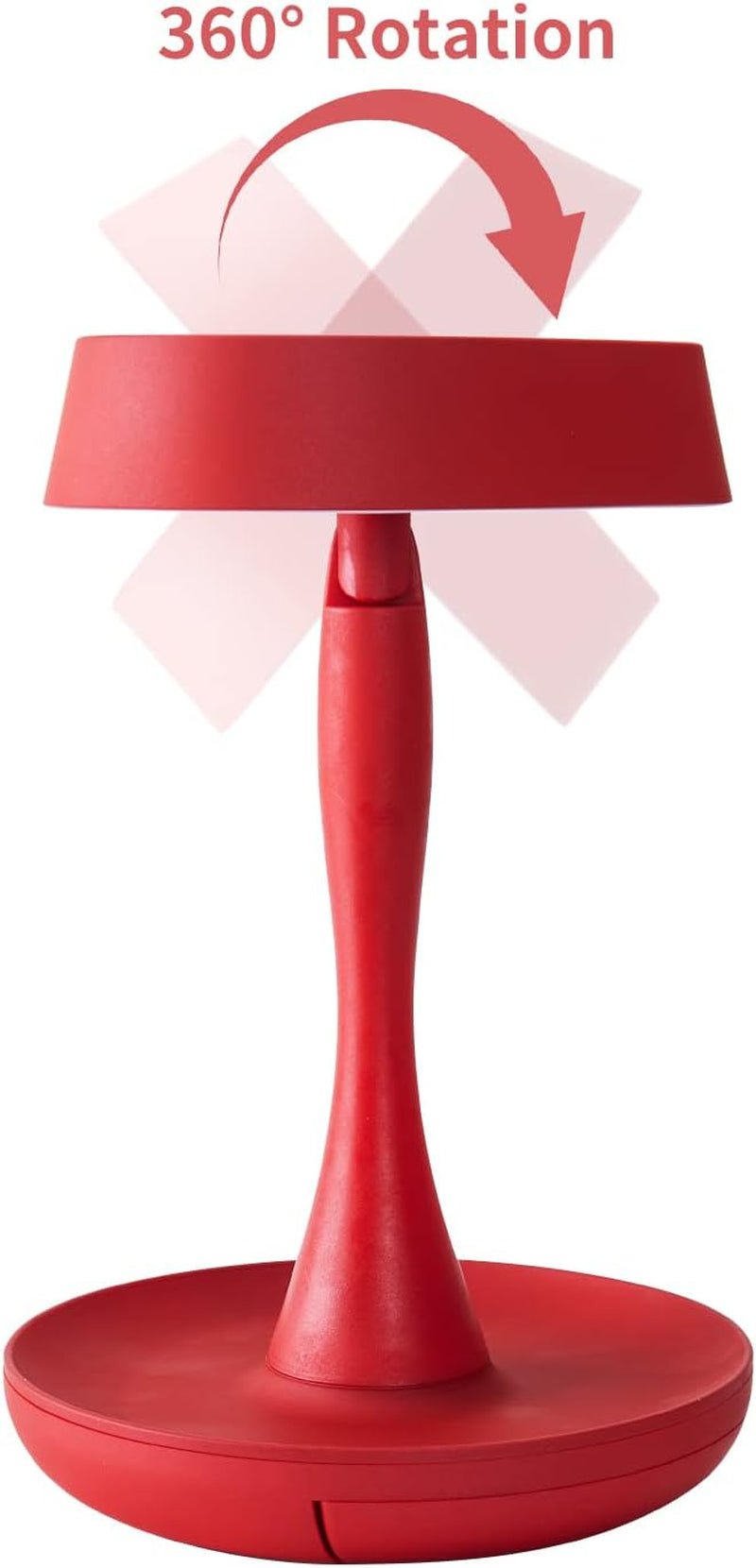 Makeup Mirror with Lights,2000 Mah LED Rechargeable Makeup Mirror,Back Ambient Light, Nice Gift for Daughter Girlfriend Wife Sister,Red - NovaGadget